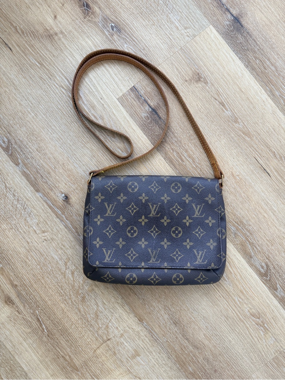 Louis Vuitton Monogram Crossbody Bag in Brown and Tan